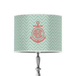 Chevron & Anchor 8" Drum Lamp Shade - Poly-film (Personalized)