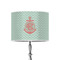 Chevron & Anchor 8" Drum Lampshade - ON STAND (Poly Film)