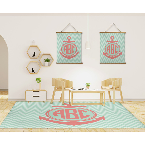 Chevron & Anchor 8'x10' Indoor Area Rugs - IN CONTEXT