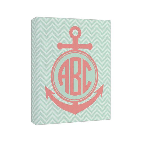Chevron & Anchor 8x10 - Canvas Print - Angled View