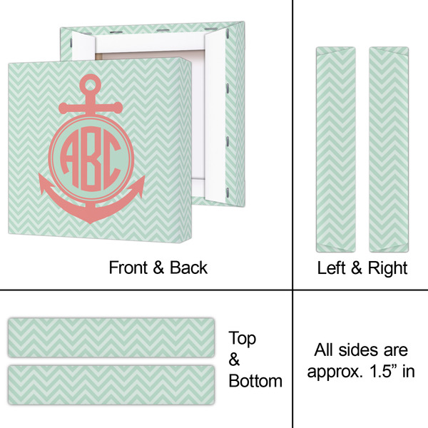 Chevron & Anchor 8x8 - Canvas Print - Approval
