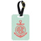 Chevron & Anchor Metal Luggage Tag w/ Monogram
