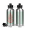 Chevron & Anchor Aluminum Water Bottle - Front and Back