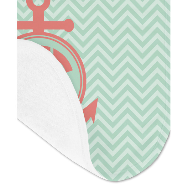 Chevron & Anchor Baby Bib - AFT detail