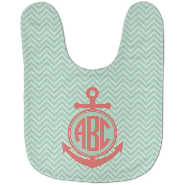 Chevron & Anchor Baby Bib - AFT flat