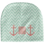 Chevron & Anchor Baby Hat (Beanie) (Personalized)