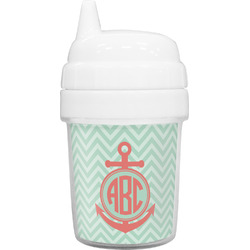 Chevron & Anchor Baby Sippy Cup (Personalized)