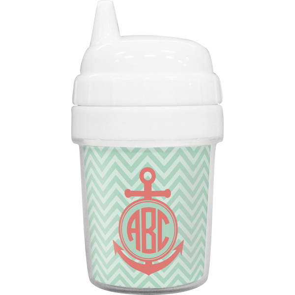 Custom Chevron & Anchor Baby Sippy Cup (Personalized)