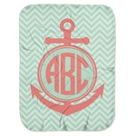 Chevron & Anchor Baby Swaddling Blanket (Personalized)