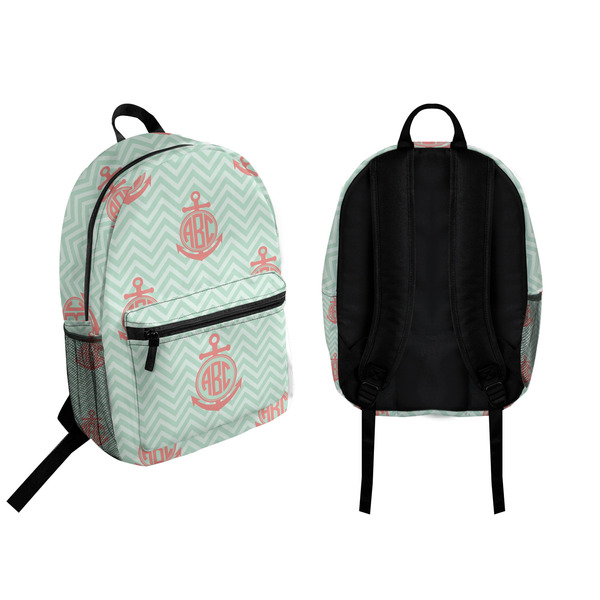 Chevron & Anchor Backpack front and back - Apvl