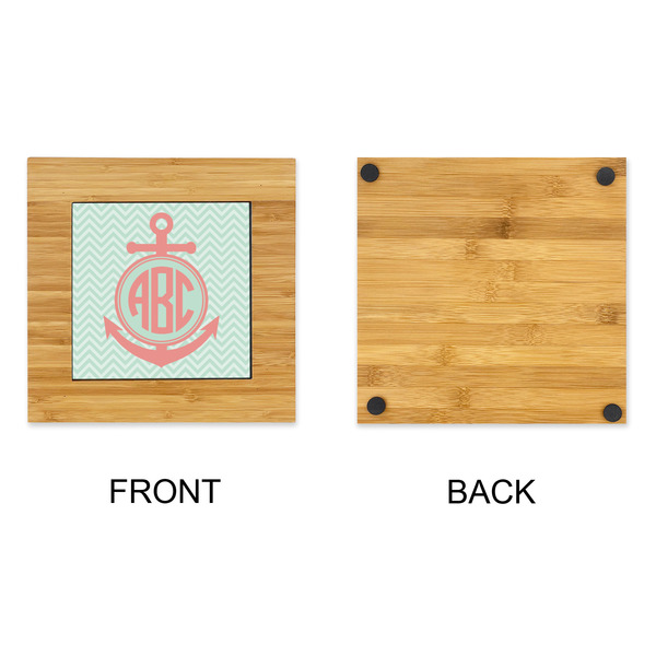 Chevron & Anchor Bamboo Trivet with 6" Tile - APPROVAL