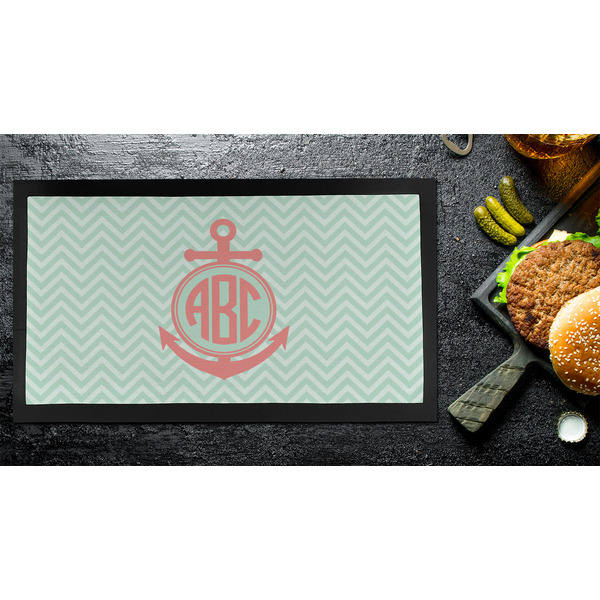 Chevron & Anchor Bar Mat - Small - LIFESTYLE