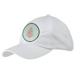 Chevron & Anchor Baseball Cap - White (Personalized)