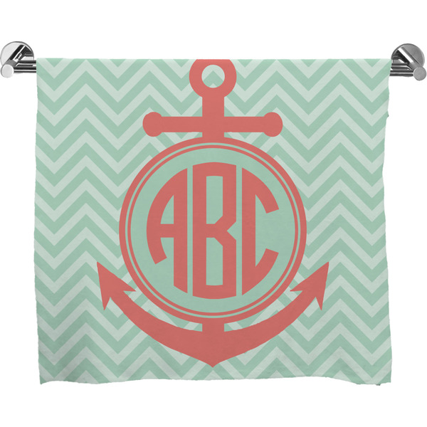 Custom Chevron & Anchor Bath Towel (Personalized)