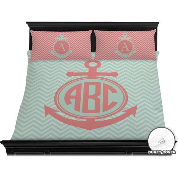 Chevron & Anchor Bedding Set (King) - Duvet