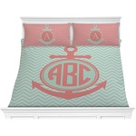 Chevron & Anchor Comforter Set - King (Personalized)