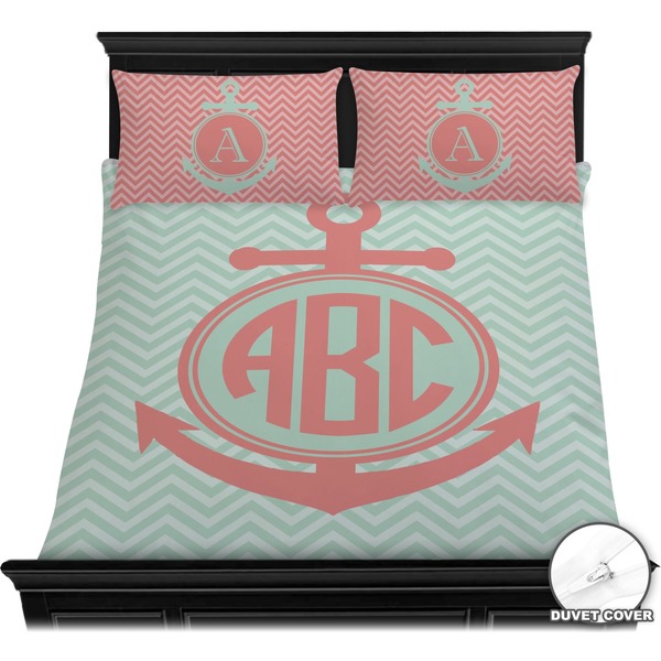 Chevron & Anchor Bedding Set (Queen) - Duvet