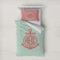 Chevron & Anchor Duvet Cover Set - Twin XL (Personalized)