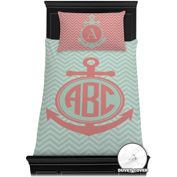 Chevron & Anchor Bedding Set (TwinXL) - Duvet