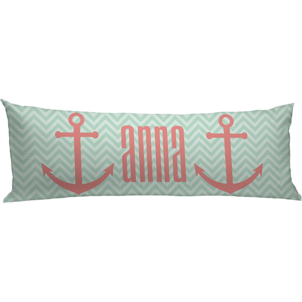 Custom Chevron & Anchor Body Pillow Case (Personalized)