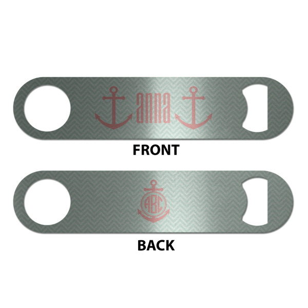 Chevron & Anchor Bottle Opener - Front & Back