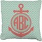 Chevron & Anchor Burlap Pillow (Personalized)