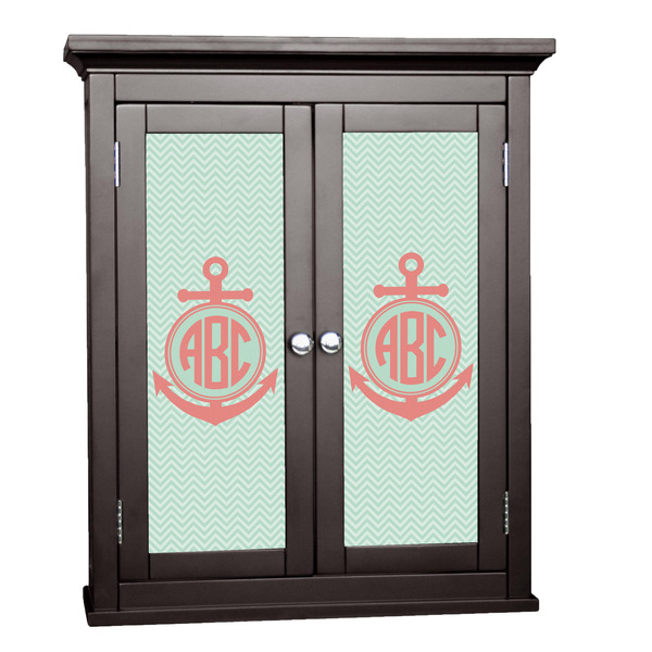 Custom Chevron & Anchor Cabinet Decal - Medium (Personalized)