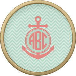 Chevron & Anchor Cabinet Knob - Gold (Personalized)