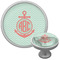 Chevron & Anchor Cabinet Knob (Silver) (Personalized)
