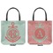 Chevron & Anchor Canvas Tote - Front and Back