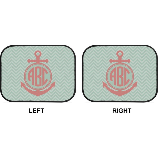 Chevron & Anchor Car Floor Mats (Back Seat) (Approval)