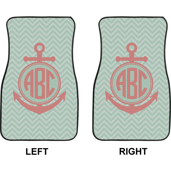 Chevron & Anchor Car Mat Front - Approval