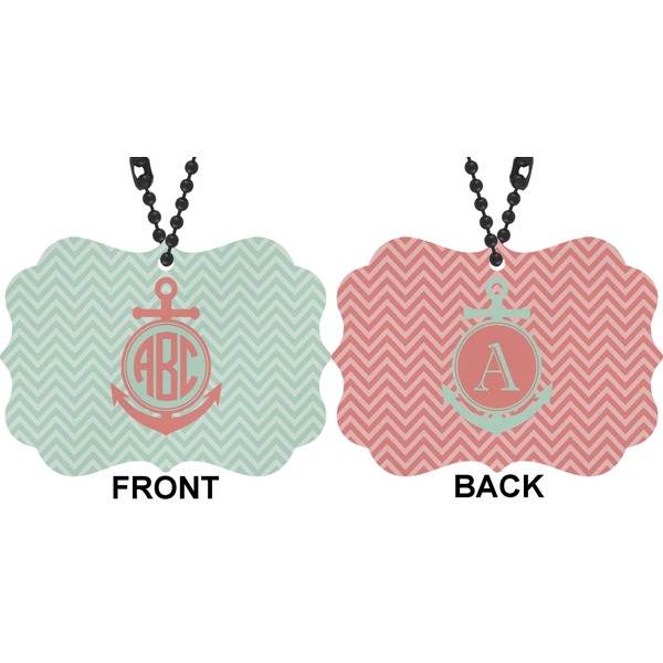 Chevron & Anchor Car Ornament (Approval)