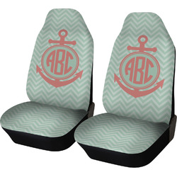 Chevron & Anchor Car Seat Covers (Set of Two) (Personalized)