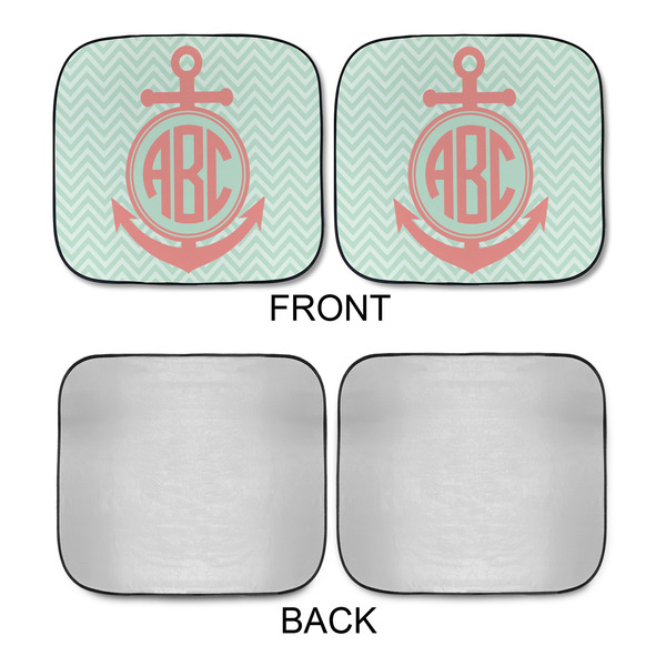Chevron & Anchor Car Sun Shades - APPROVAL