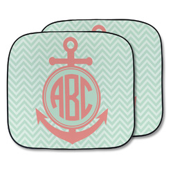 Chevron & Anchor Car Sun Shade - Two Piece (Personalized)
