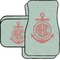 Chevron & Anchor Car Floor Mats Set - 2 Front & 2 Back (Personalized)