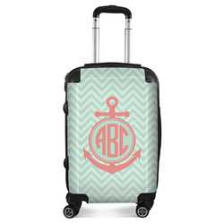 Chevron & Anchor Suitcase - 20" Carry On (Personalized)
