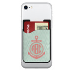 Chevron & Anchor 2-in-1 Cell Phone Credit Card Holder & Screen Cleaner (Personalized)
