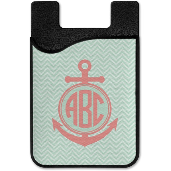 Chevron & Anchor Cell Phone Credit Card Holder