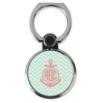 Chevron & Anchor Cell Phone Ring Stand & Holder (Personalized)