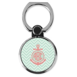 Chevron & Anchor Cell Phone Ring Stand & Holder (Personalized)