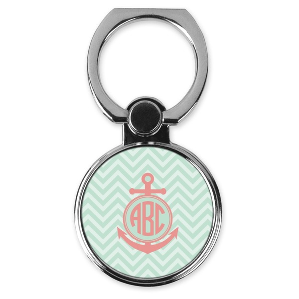 Custom Chevron & Anchor Cell Phone Ring Stand & Holder (Personalized)