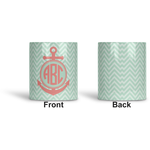 Chevron & Anchor Ceramic Pen Holder - Apvl