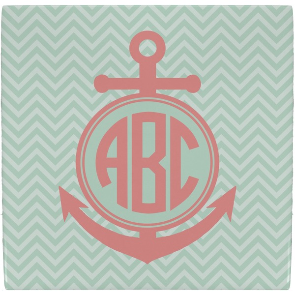 Custom Chevron & Anchor Ceramic Tile Hot Pad (Personalized)