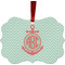 Chevron & Anchor Christmas Ornament (Front View)