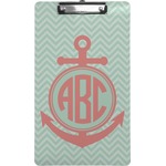 Chevron & Anchor Clipboard (Legal Size) (Personalized)