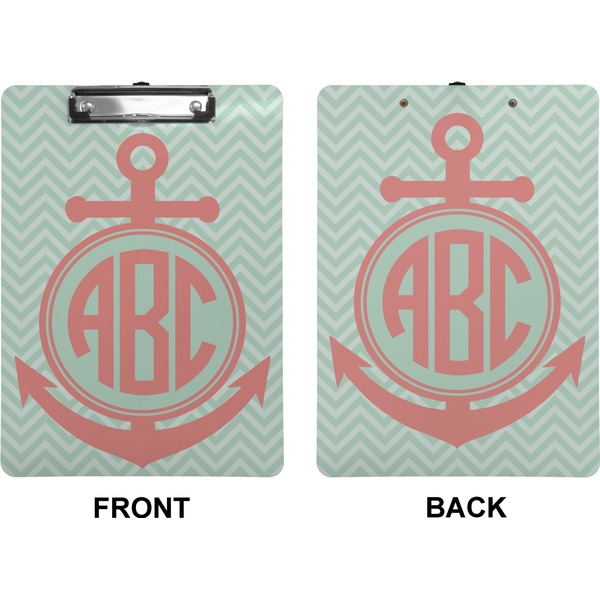 Chevron & Anchor Clipboard (Letter) (Front + Back)