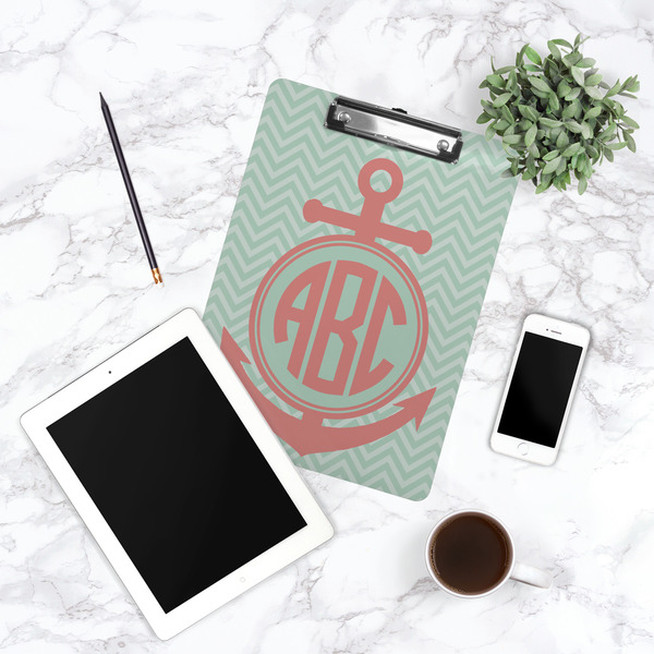Chevron & Anchor Clipboard - Lifestyle Photo