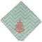 Chevron & Anchor Cloth Napkins - Personalized Dinner (Folded Four Corners)